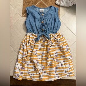 Blue and Yellow Kids Dress